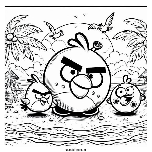 Red, Chuck, And Bomb On The Beach