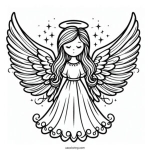 Simple Outline Of Angel Wings