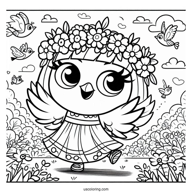 Cartoon Matilda Coloring Sheet