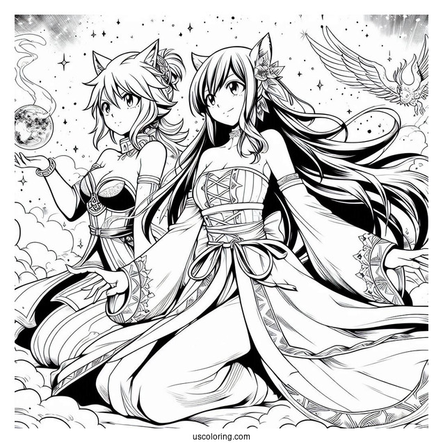 Fairy Tail Anime Coloring Page