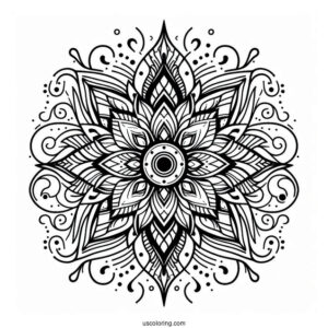 Line Art Abstract Coloring Page