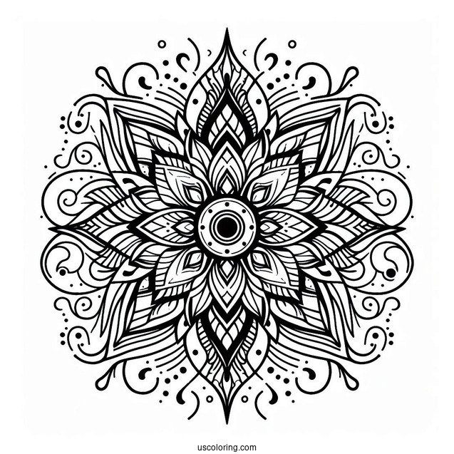 Line Art Abstract Coloring Page