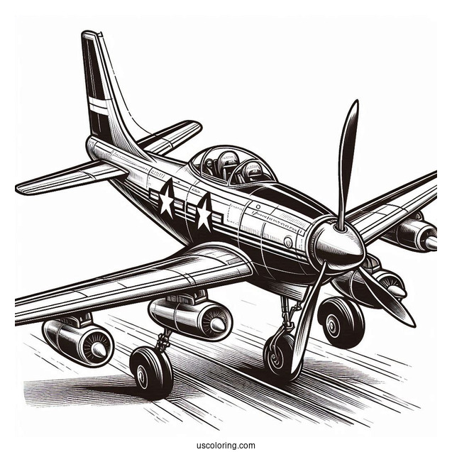 Bell X-1 Test Plane Coloring Page