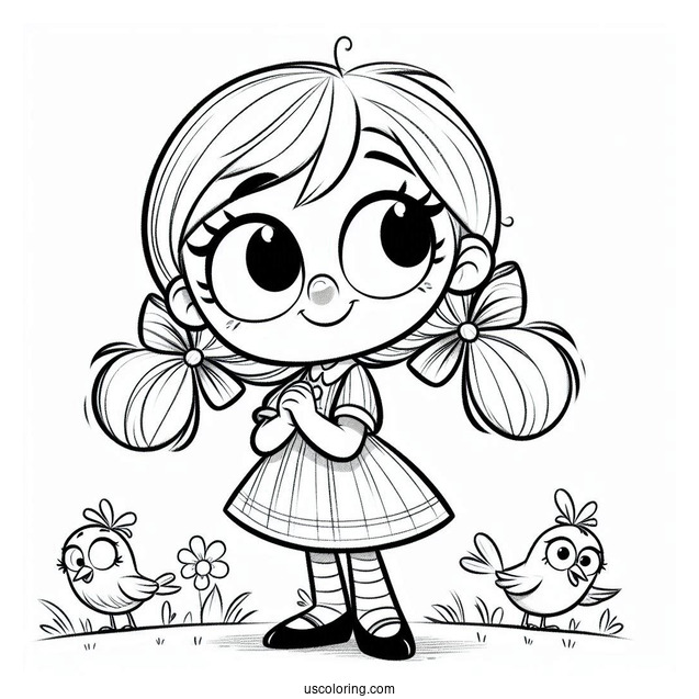 Cartoon Matilda Coloring Sheet