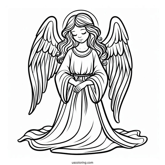 Nativity Angel Coloring Page