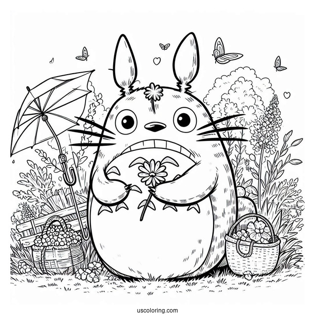 My Neighbor Totoro Coloring In For Kids