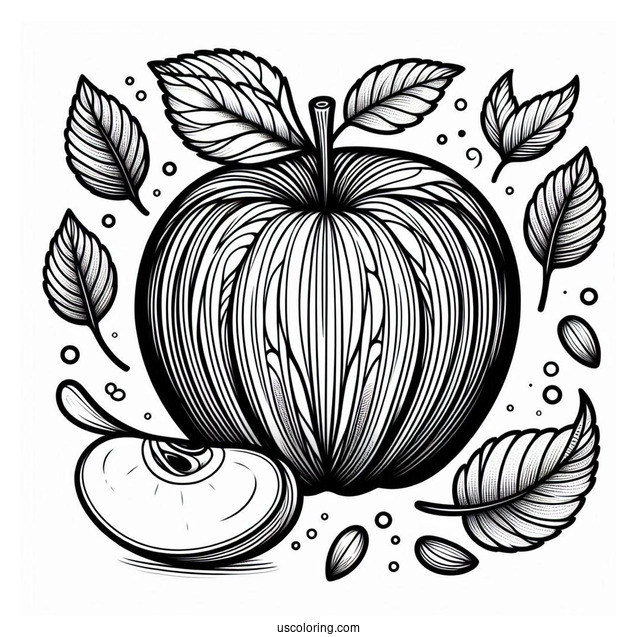 Granny Smith Apple Coloring Page For Kids