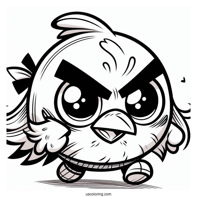 Chibi Chuck Angry Birds Coloring In