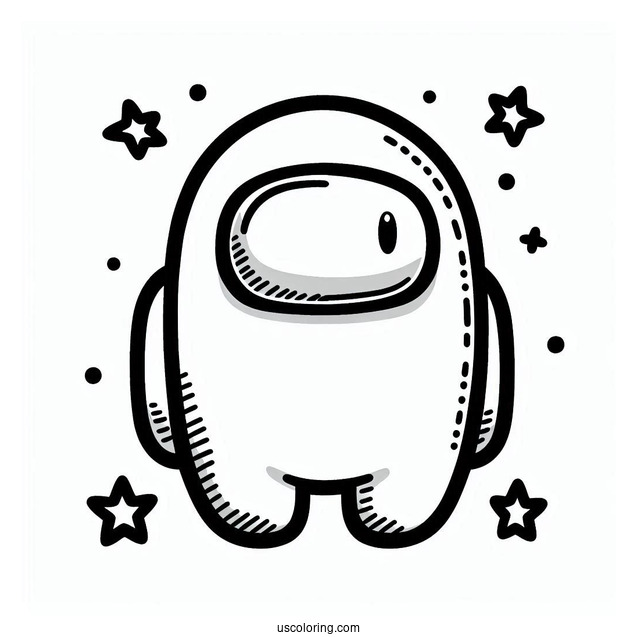 Among Us Outline for Preschoolers