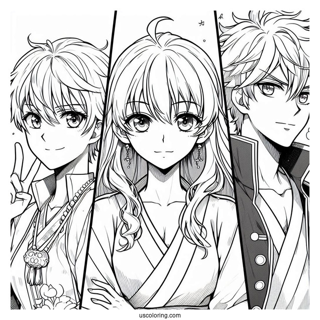 Coloring Sheet Of Gintama Anime
