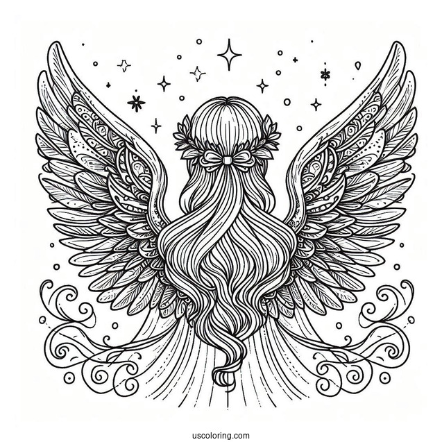 Angel Wings Coloring Sheet