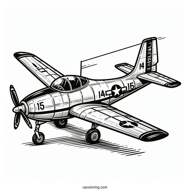 Bell X-1 Test Plane Coloring Page