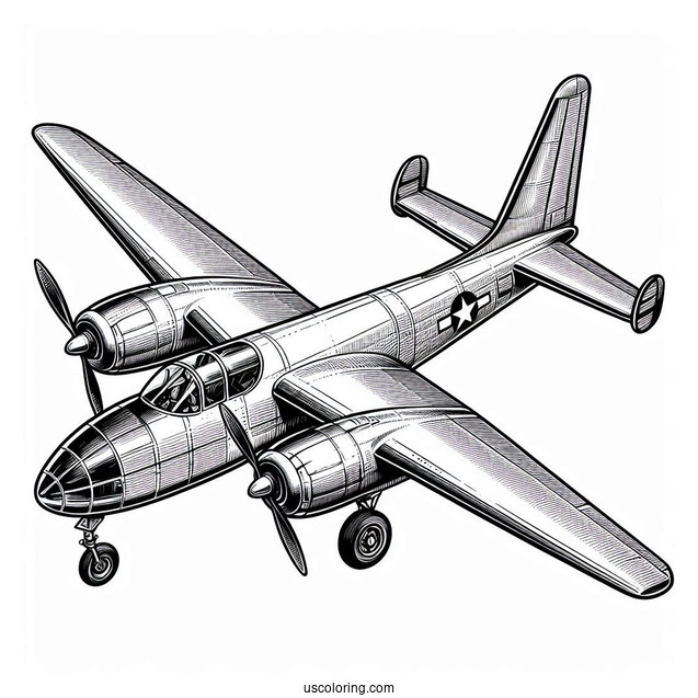 Bell X-1 Test Plane Coloring Page