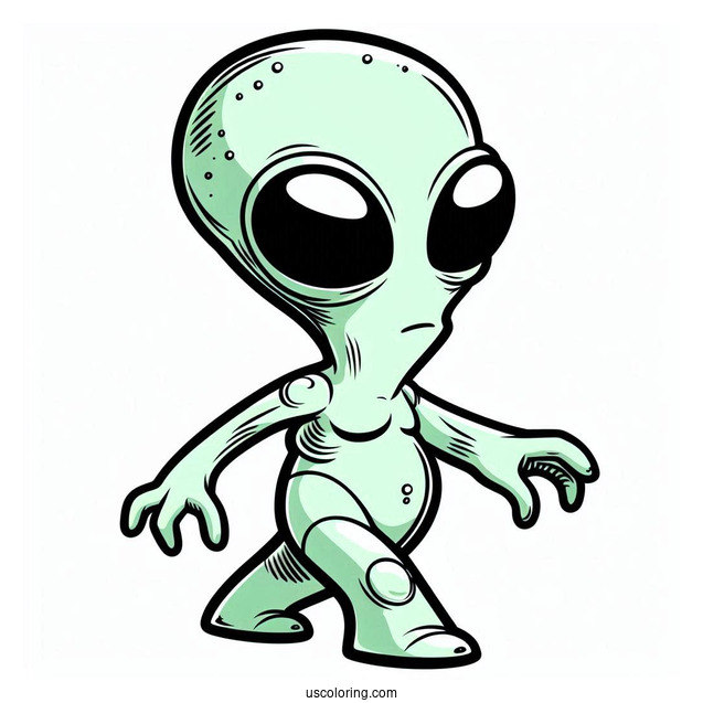 Kif Kroker Green Alien From Futurama To Color