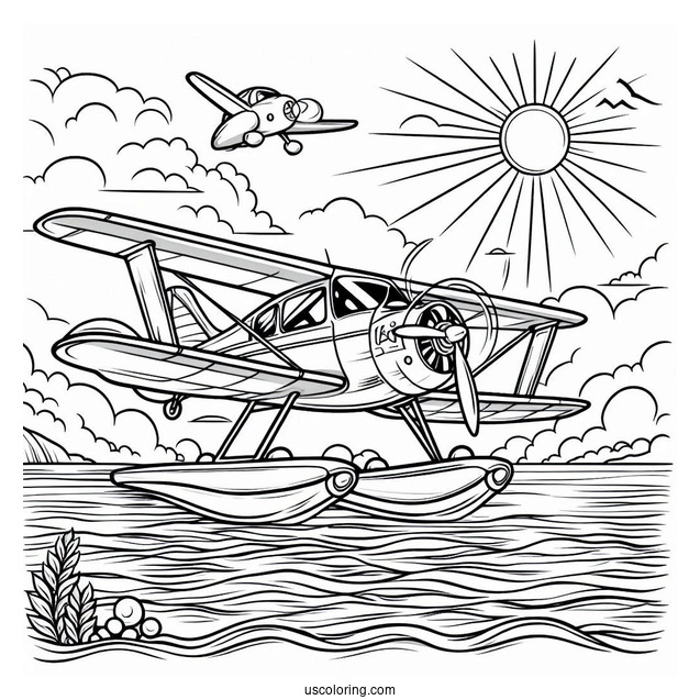 Sea Plane Ready For Take Off