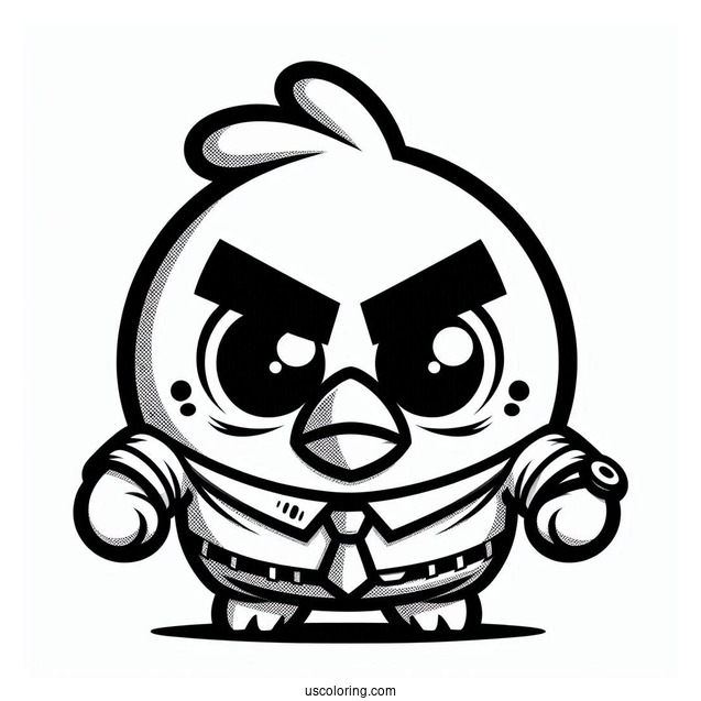 Chibi Chuck Angry Birds Coloring In