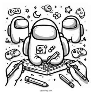 Cewmates Playing Multi-Player Among Us Game