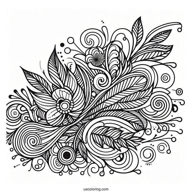 Line Art Abstract Coloring Page