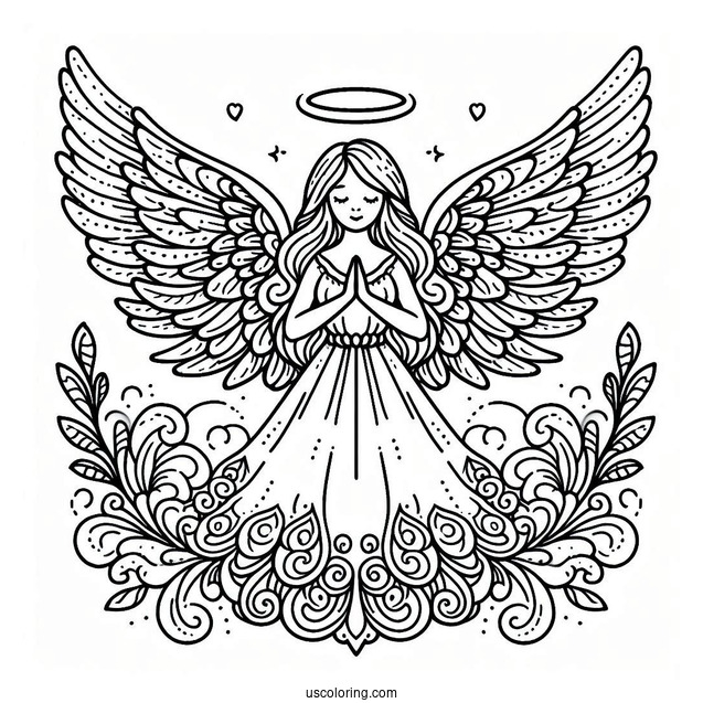 Angel Wings Coloring Sheet