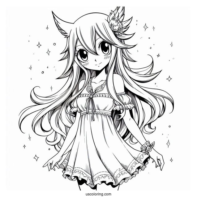 Fairy Tail Anime Coloring Page