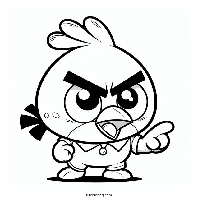 Chibi Chuck Angry Birds Coloring In