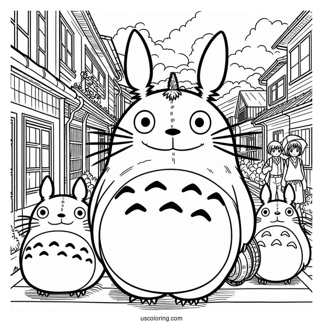 My Neighbor Totoro Coloring In For Kids