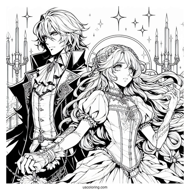 Coloring Sheet Of Castlevania Anime