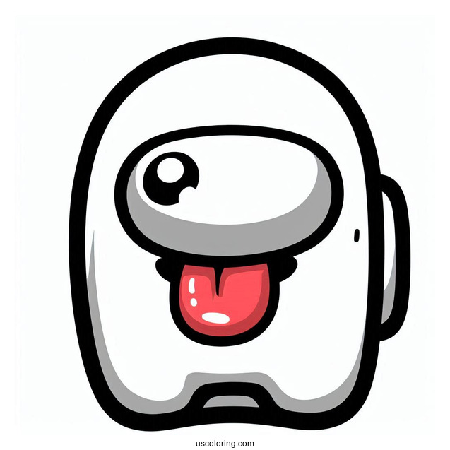 Easy Among Us Imposter With Tongue Out