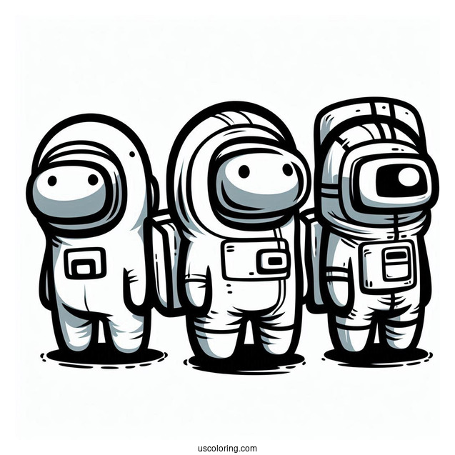 Crewmates Wearing Different Skins