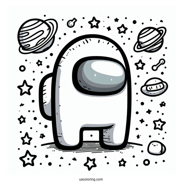 Among Us Adventure Time Coloring In