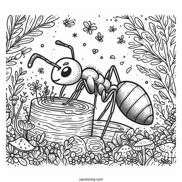 Ant Coloring Page Working Inside A Colony