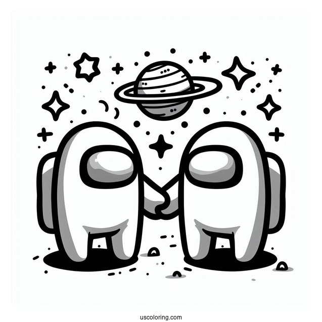 Among Us Adventure Time Coloring In