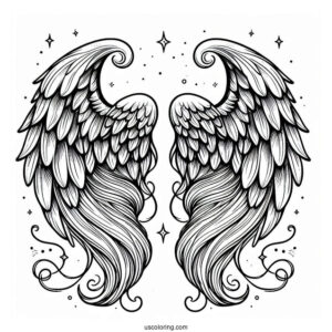 Angel Wings Coloring Sheet