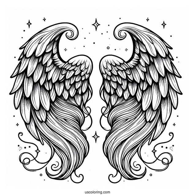Angel Wings Coloring Sheet