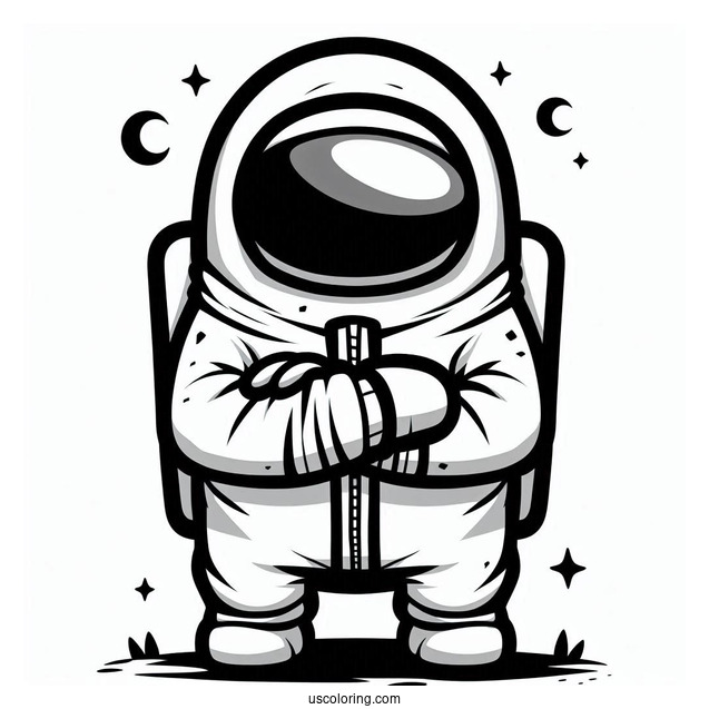 Naruto Among Us Coloring In For Kids