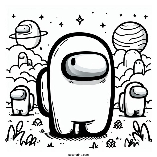 Among Us Adventure Time Coloring In