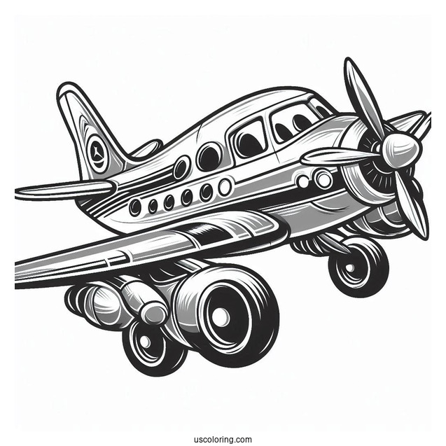 Airplane From Cars Movie To Color