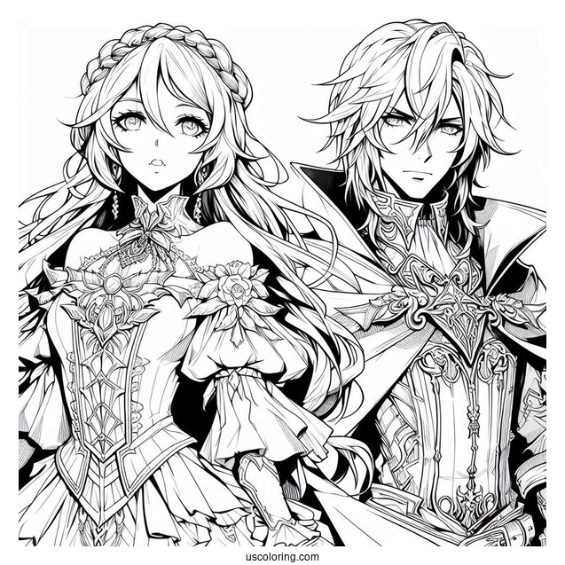 Coloring Sheet Of Castlevania Anime