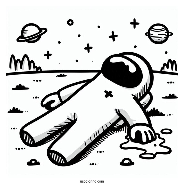 Coloring Sheet of Crewmate_s Dead Body