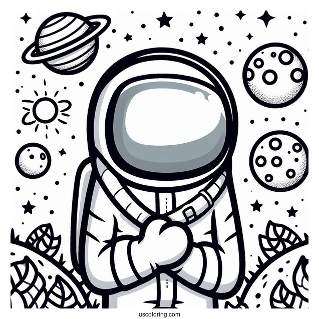 Naruto Among Us Coloring In For Kids