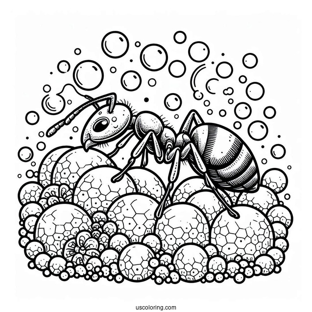 Ant Coloring Page Working Inside A Colony