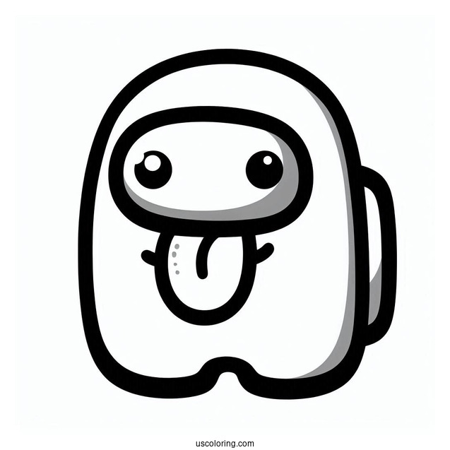 Easy Among Us Imposter With Tongue Out