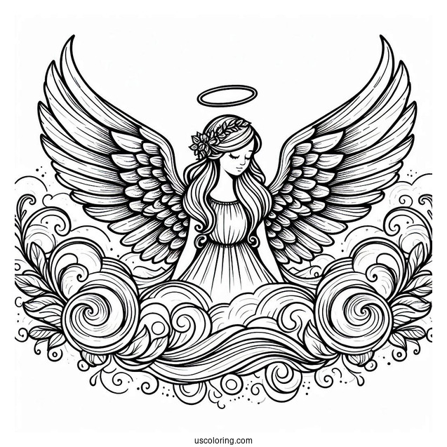 Angel Wings Coloring Sheet