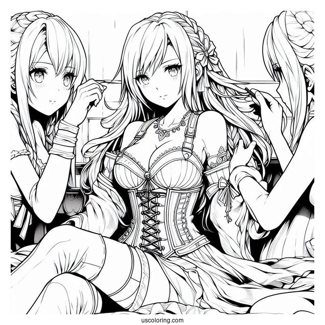 Coloring Page Of Final Fantasy VII