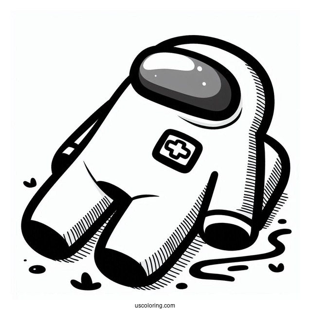 Coloring Sheet of Crewmate_s Dead Body