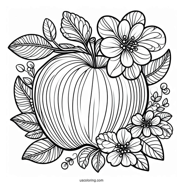 Granny Smith Apple Coloring Page For Kids