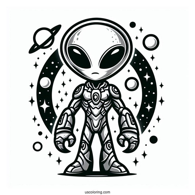 Upgrade The Alien From Ben 10 Coloring Sheet