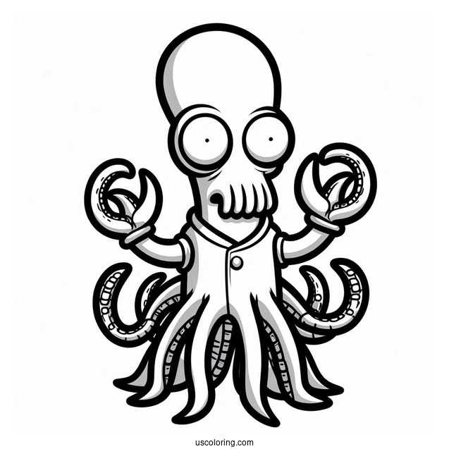 Dr Zoidberg From Futurama Coloring Page