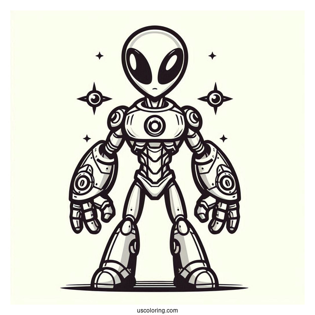 Upgrade The Alien From Ben 10 Coloring Sheet
