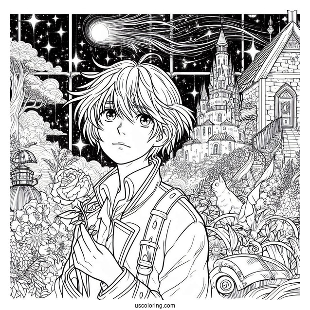 Howl_s Moving Castle Coloring Page